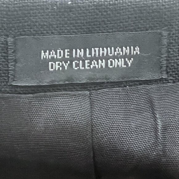 John Ashford Mens Classic Sport Coat Blazer 3 Button Black Linen Poly Blend 42R - Picture 4 of 13